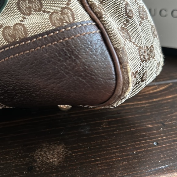 Gucci Princy GG Canvas & Leather Tote Bag Sherry Line with Patches - Picture 8 of 17